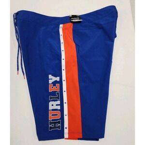 Hurley Mens‎ 36 Red White And Blue Board Shorts Swim Surf Stars